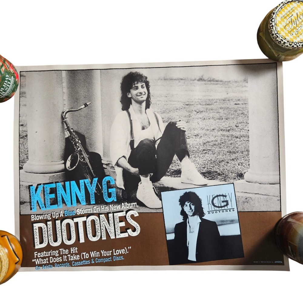 Kenny G Duotones‎ Vintage 1986 Promo Album Poster 17x22 Arista Records Jazz Funk